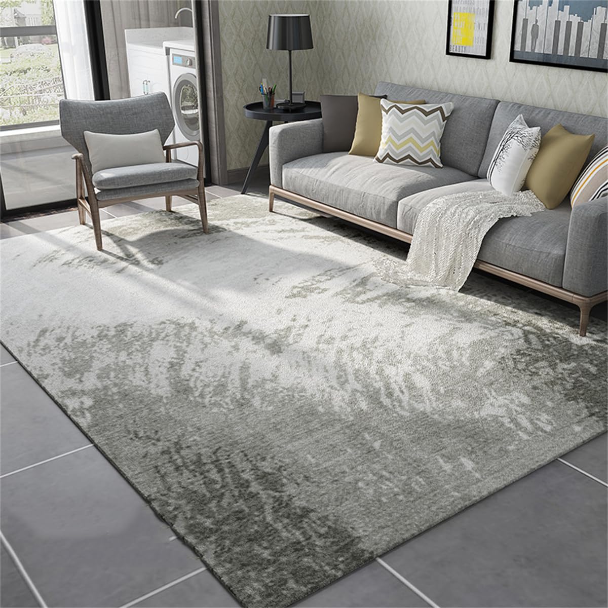 Calentador de Suelo Radiante infrarrojo, Alfombra eléctrica de grafeno con Temporizador de Temperatura Ajustable, Almohadilla térmica para pies, tapete calefactable para Yoga,C,50 * 80CM