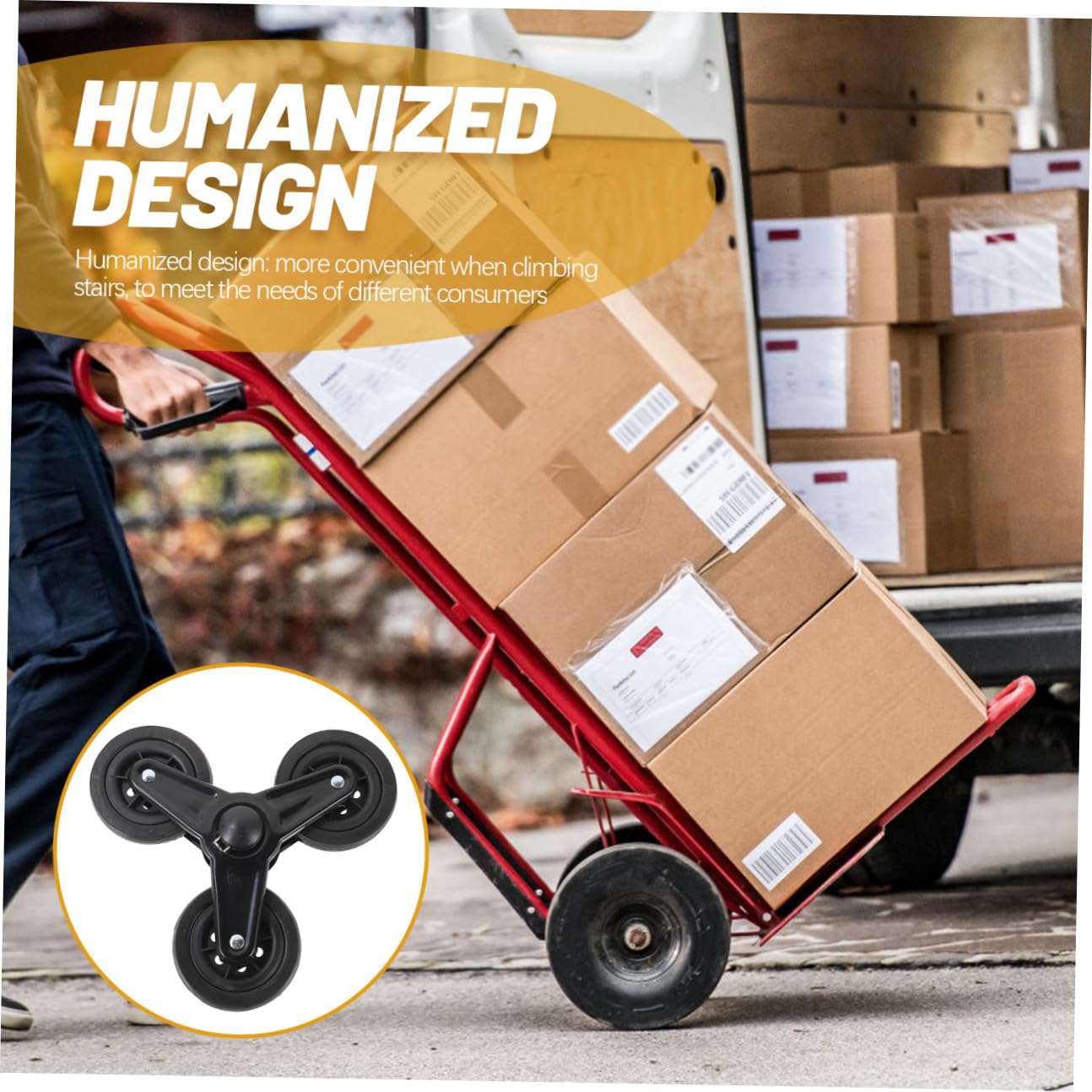 Ruedas Triangulares para Carrito de Compras de Servicio Pesado | Negro, Plástico E Hierro, Diseño Estable sin Sacudidas, para Carritos de Compra Verduras
