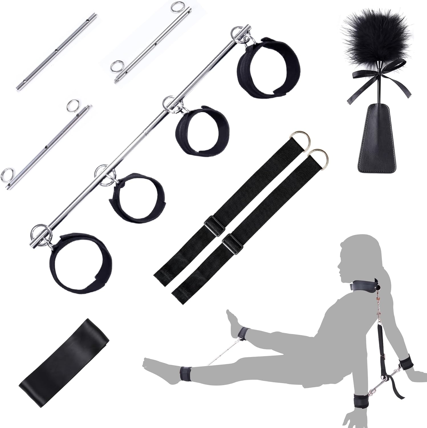 Spreader Bar with Bondage Restraint BDSM Sex Toys Sex Furniture with Handcuffs Ankle