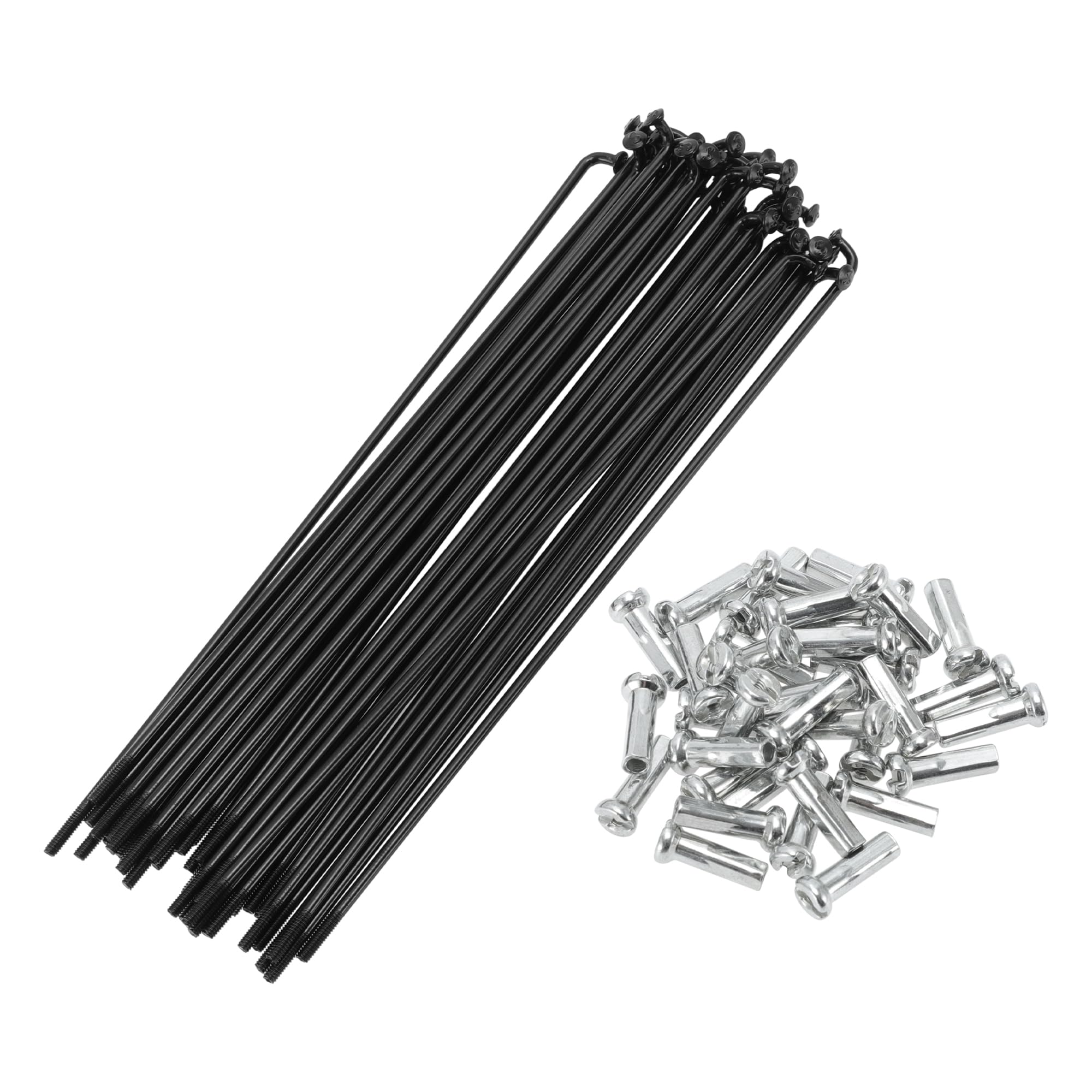 Motoforti Universal Bicycle Spokes Bike Wheel Spokes 14G 148mm Length Carbon Steel Black 1 Set