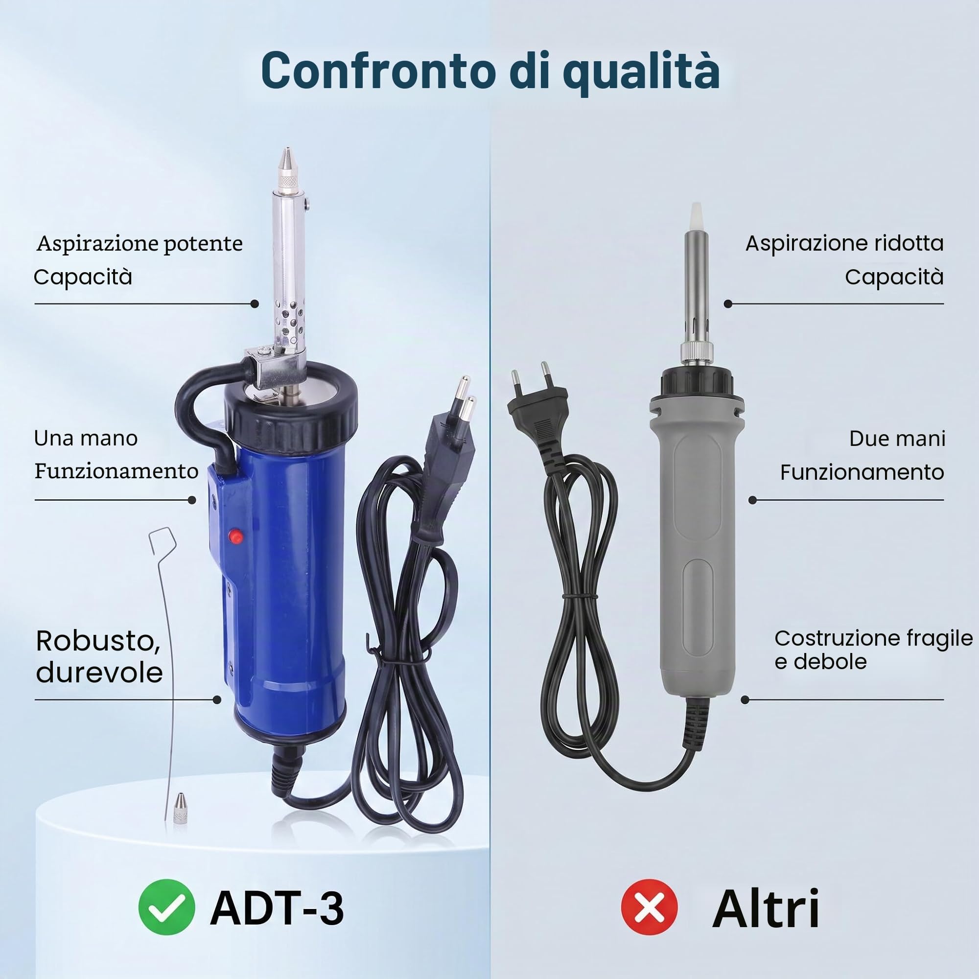 Dissaldatore Elettrico Solder Sucker Pompa Dissaldante 30W Pompa di Aspirazione Dissaldante Completamente Automatica Spina UE 220V