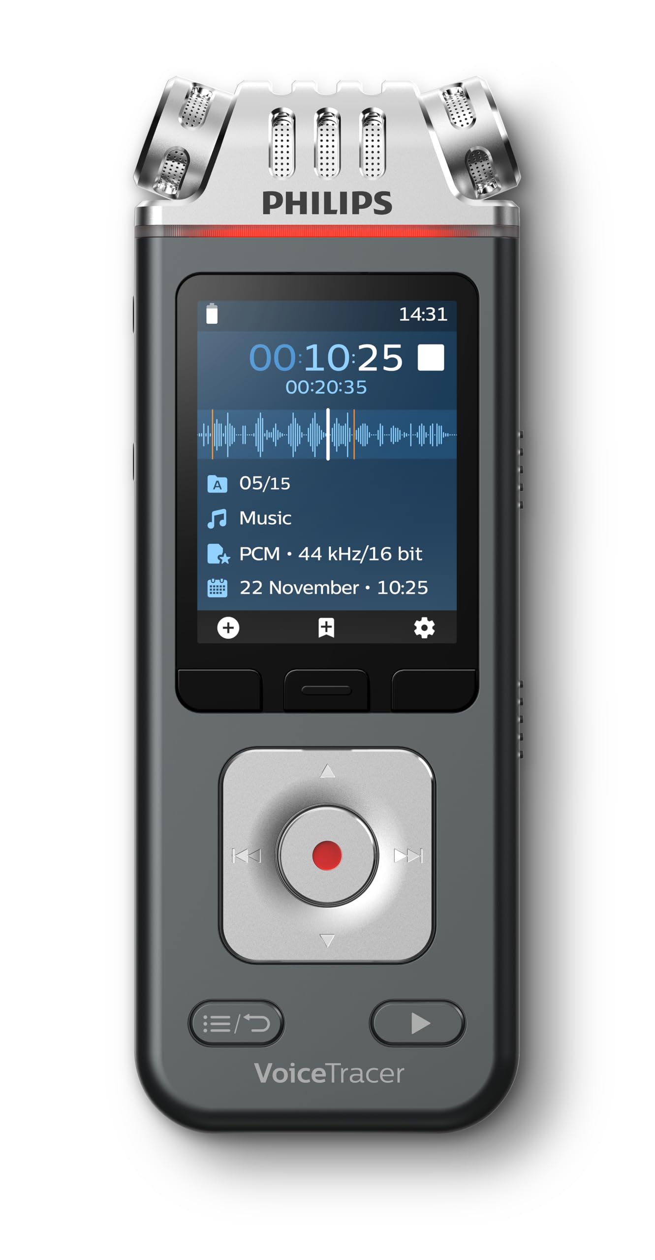 Philips VoiceTracer Black Grey - DVT6115
