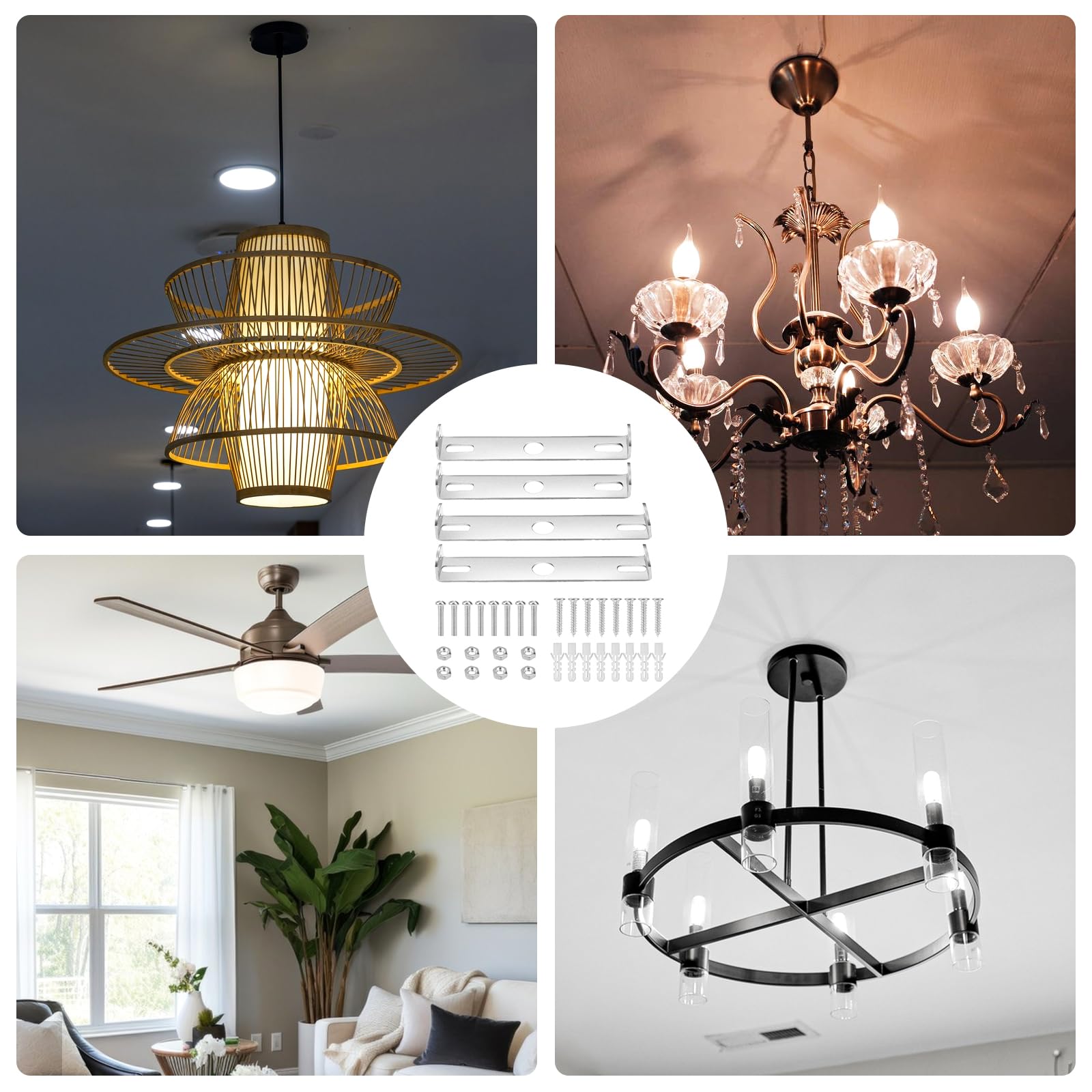 Cross Ceiling Light Mounting Bracket Fixture Mounting Cross Bars