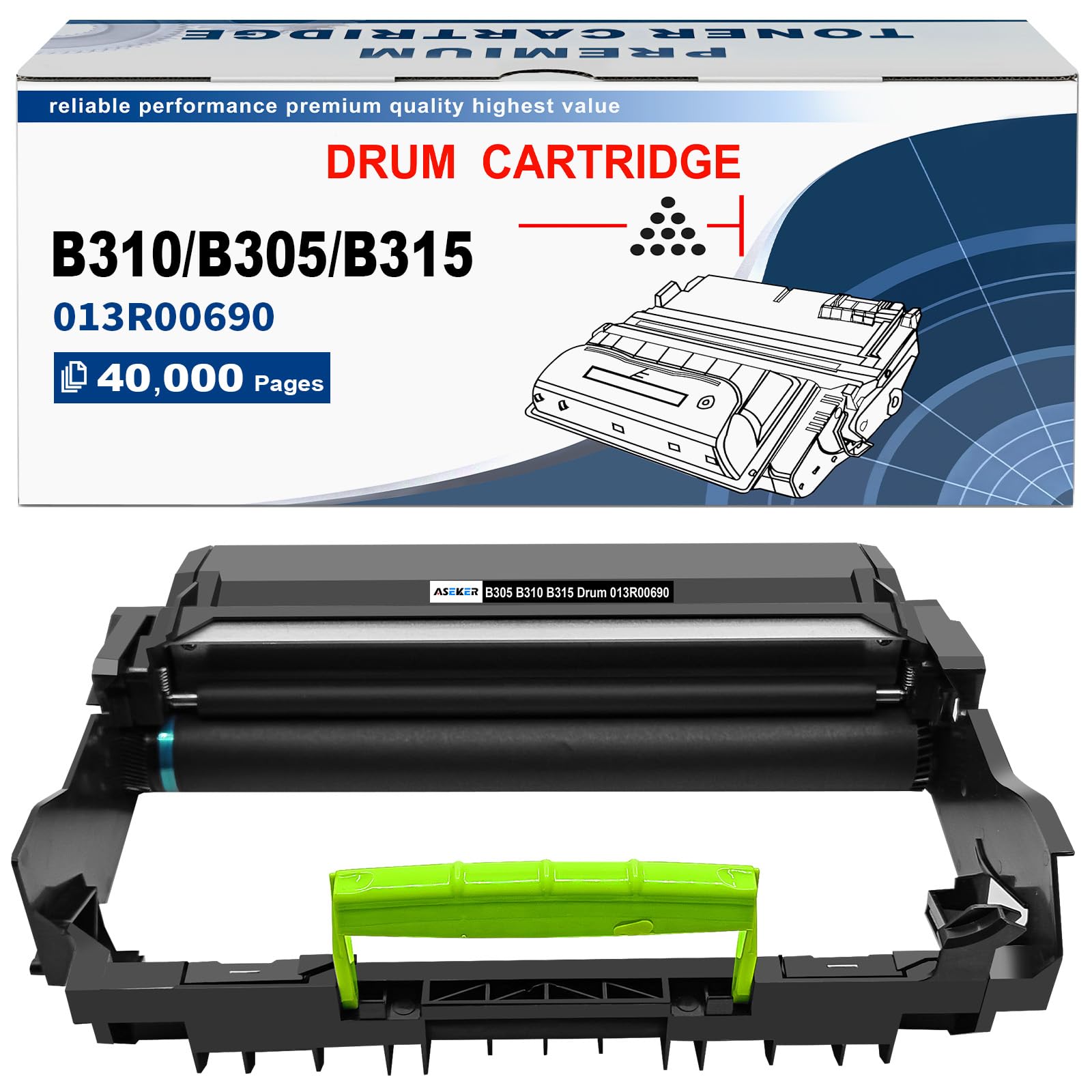B310 B305 B315 Tamburo Cartuccia Compatibile per Xerox B310 | Alta Resa 40000 Pagine, Compatibile per Xerox B310 B305 B315 stampanti