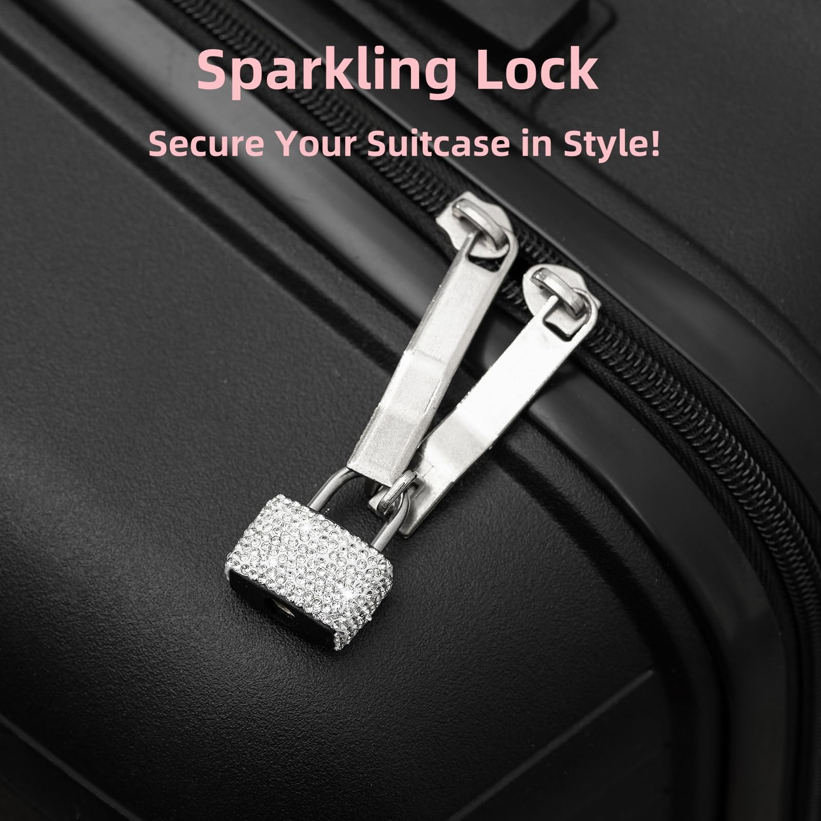 2 Pcs Small Locks with Keys Mini Luggage Locks Bling Keyed Padlock with Key Metal Lock for Locker Suitcase,Backpack,Boxes,Laptop Bag(White+Colorful)