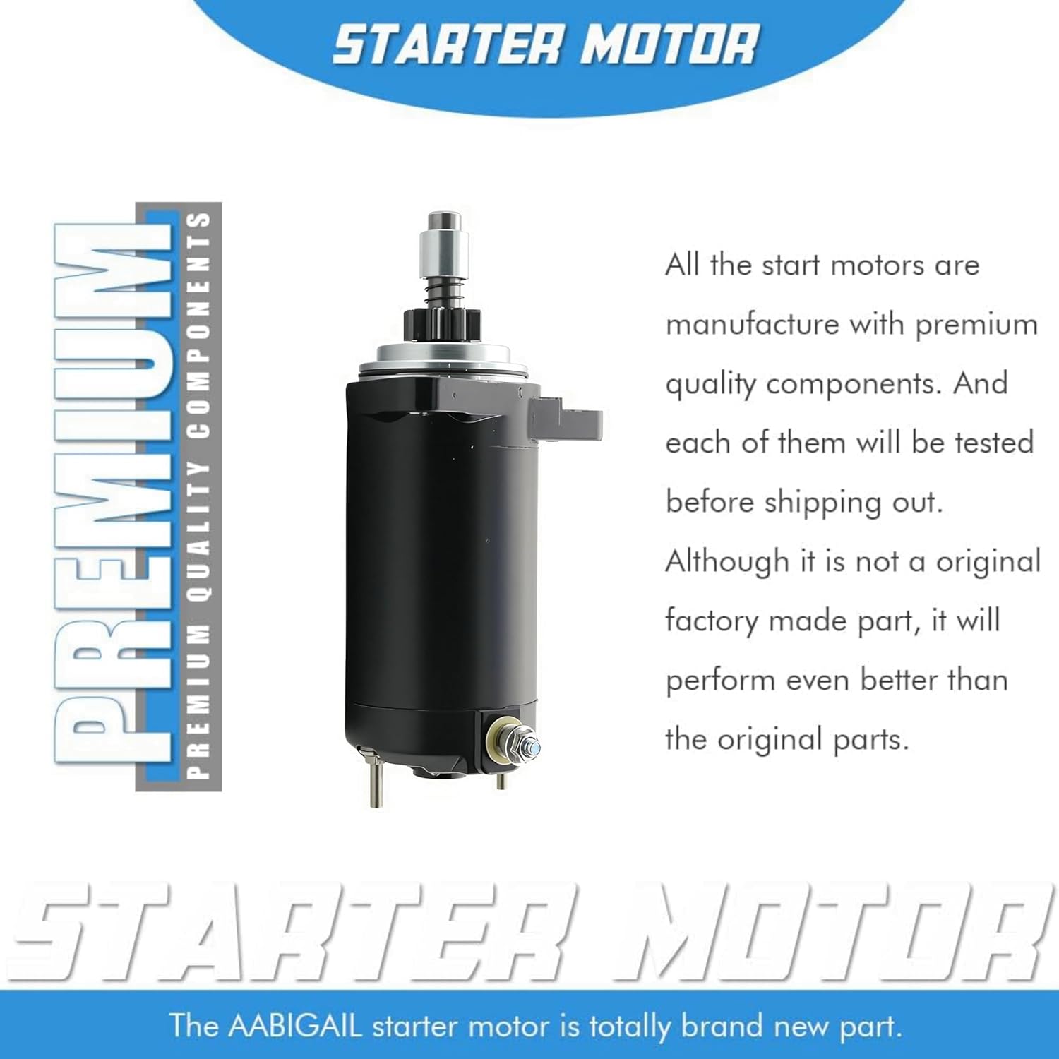 Starter Motor Replacement for Jetski Sea Doo PWC GSX GTX 96-97 RFI 1998 SPX 98-99 XP 95-97 Challenger 96-99 Speedster 98-99 Rotax Marine-BRP Replaces 787 95-99 782CC 278000576 278000577
