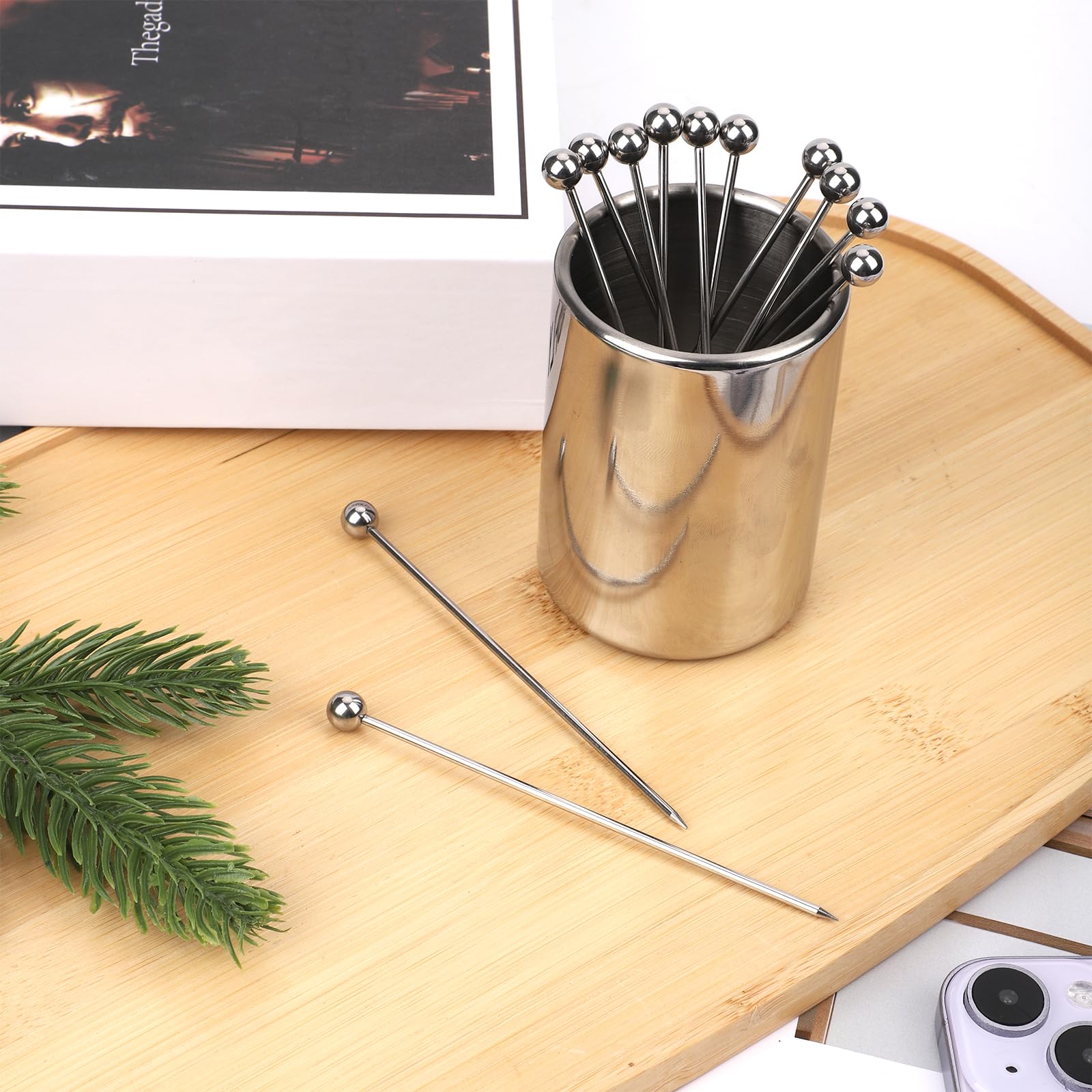 Brochettes De Barbecue En Acier Inoxydable De 15 Cm Bâtons De Cocktail