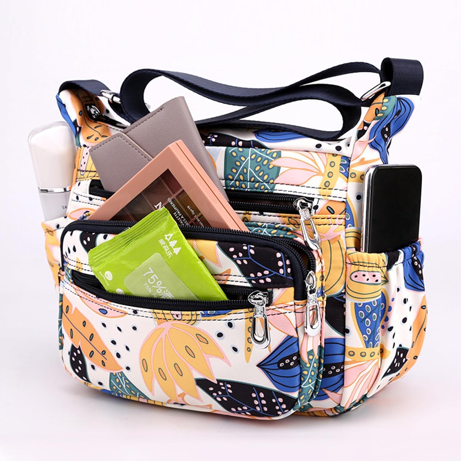 Crossbody Bags for Women, Medium Size Shoulder Handbags Satchel Purse with Multi Zipper Pockets - Image 5