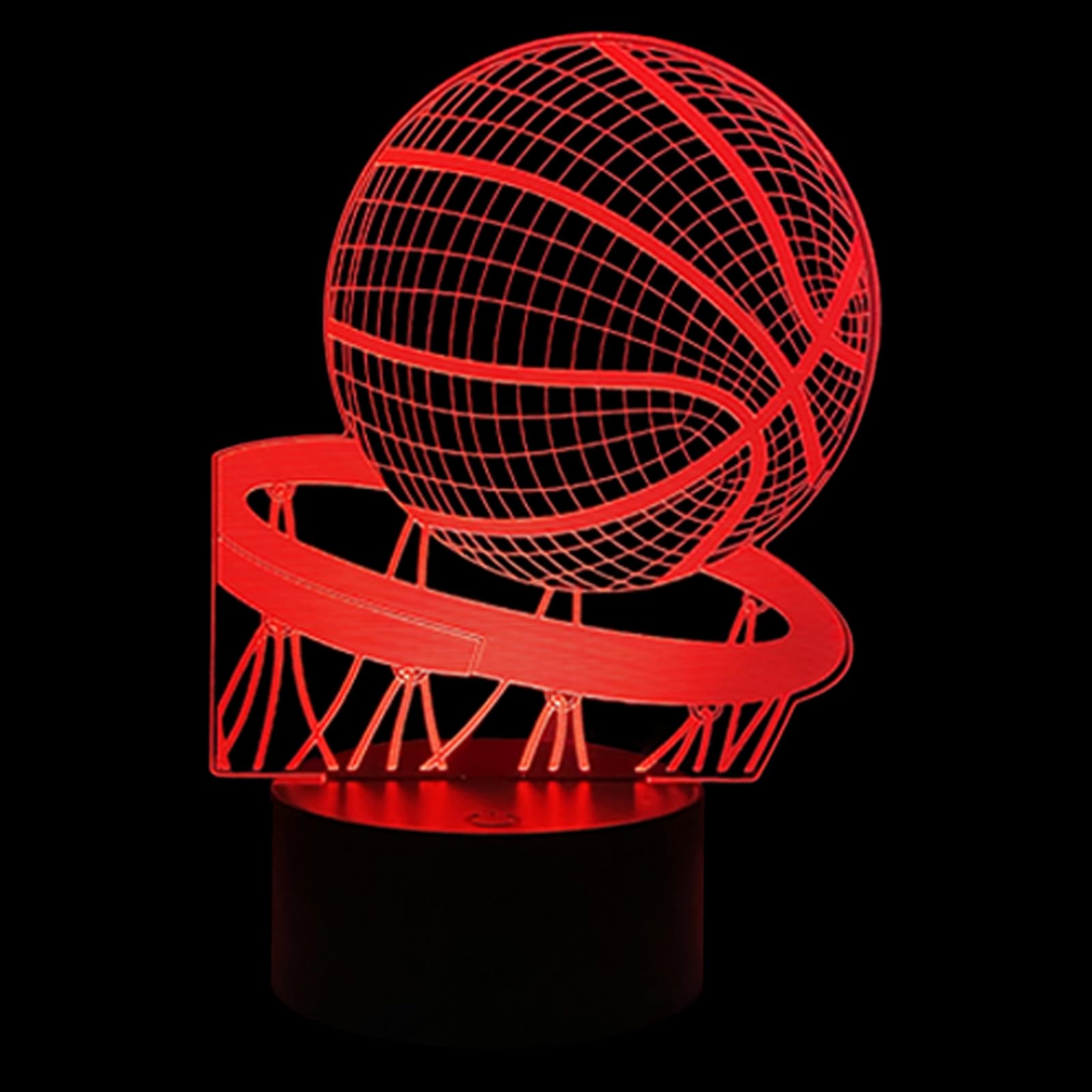 Basketball Night Light for Kids, 3D Illusion Night Lamp,7 Colour Changing LED Lamp with Touch Control, USB & Battery Powered, Baskerball Gifts for Boy Girl,Children’s Room, Nursery, Birthday.