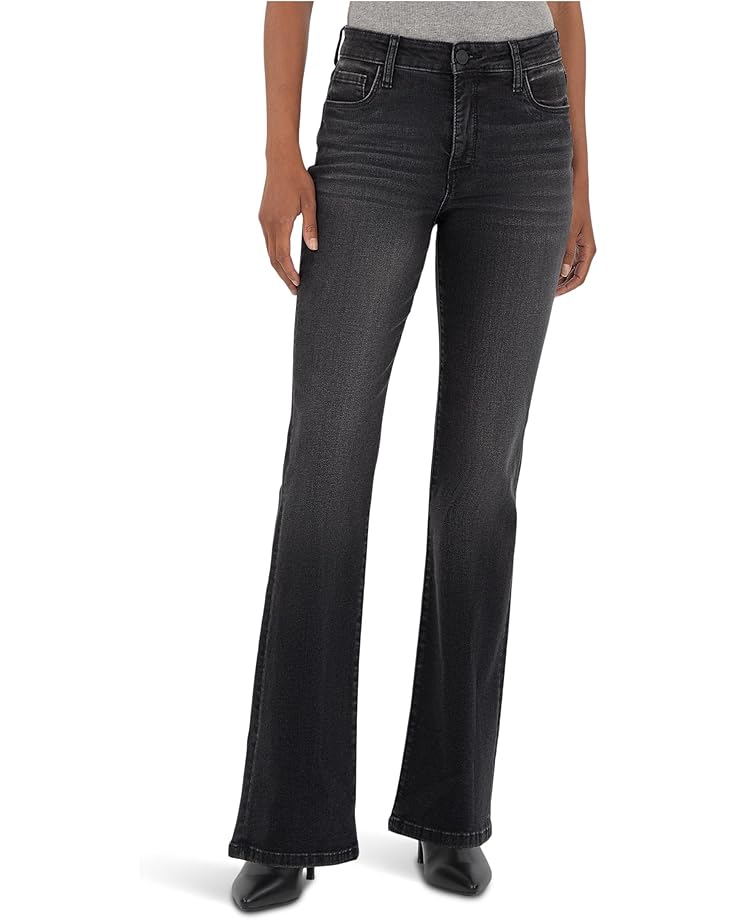 KUT from the Kloth Ana High-Rise Fab Ab Flare-Baby Dn All Over - Main View