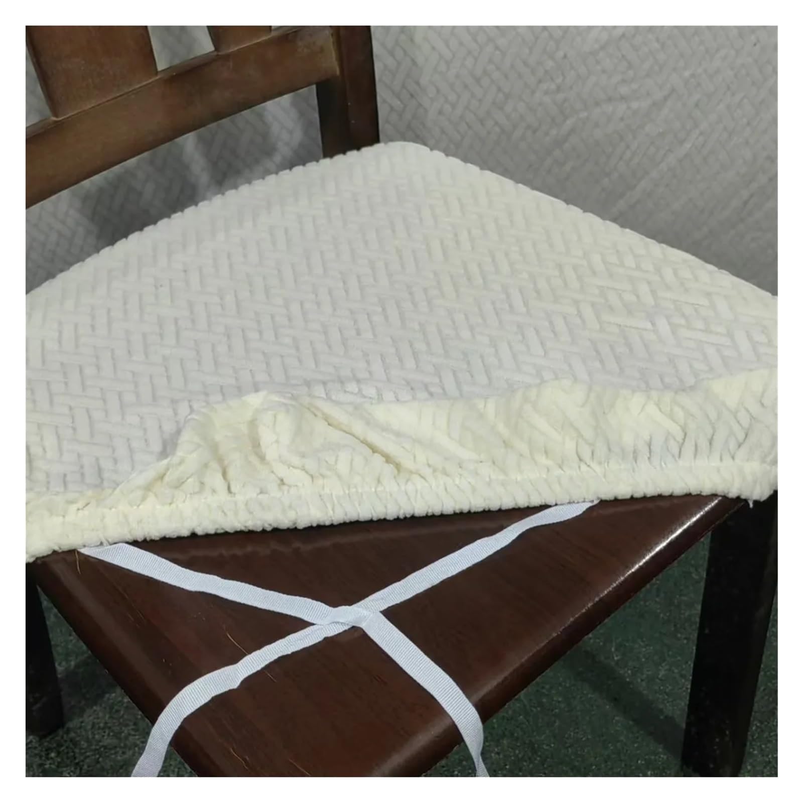 FVDZRFIE Chair Covers 1/4/6/8 Velvet Chair Cushion Cover Solid Color Chair Cover Winter warm Chairs Seat Cover(Color 20,6pcs)