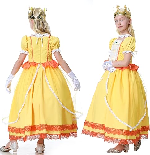 Miniatura 4 de Disfraz de princesa Super Brothers para niños, disfraz de princesa melocotón y margarita para niñas pequeñas