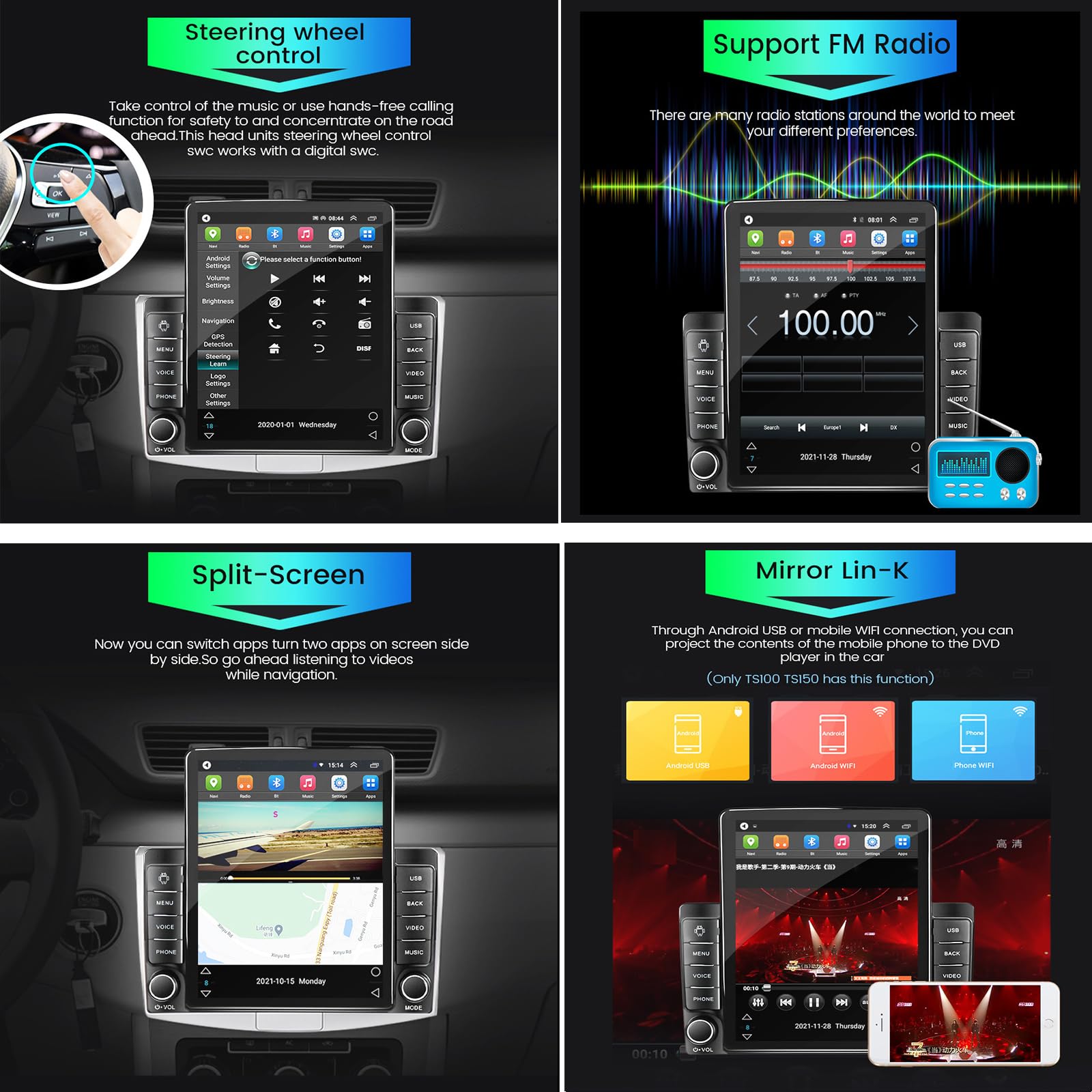 Autoradio DSP per Fiat Doblo 2015-2022 Dodge RAM ProMaster City Stereo
