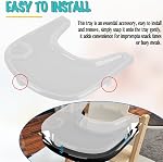 High Chair Tray Cover Compatible with Stokke Tripp Trapp Chair with Cup Holder - Smooth Surface and Strong Suction - Made with Food-Safe Plastic (BPA BPS BPF Lead Phthalate Free) - Clear