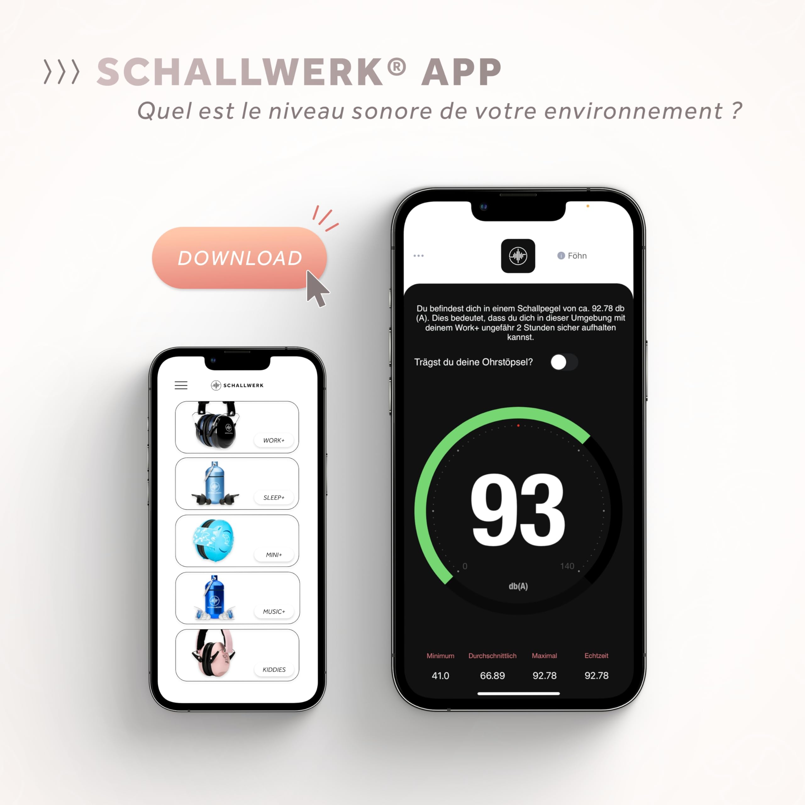 Schallwerk ® Mini+ Casque Anti Bruit Bebe - Protection Auditive de 0 à 36 Mois - Casque Anti-bruit pour Enfant & Bébé - Certifié CE - Protection Anti Bruit Enfant, Avion