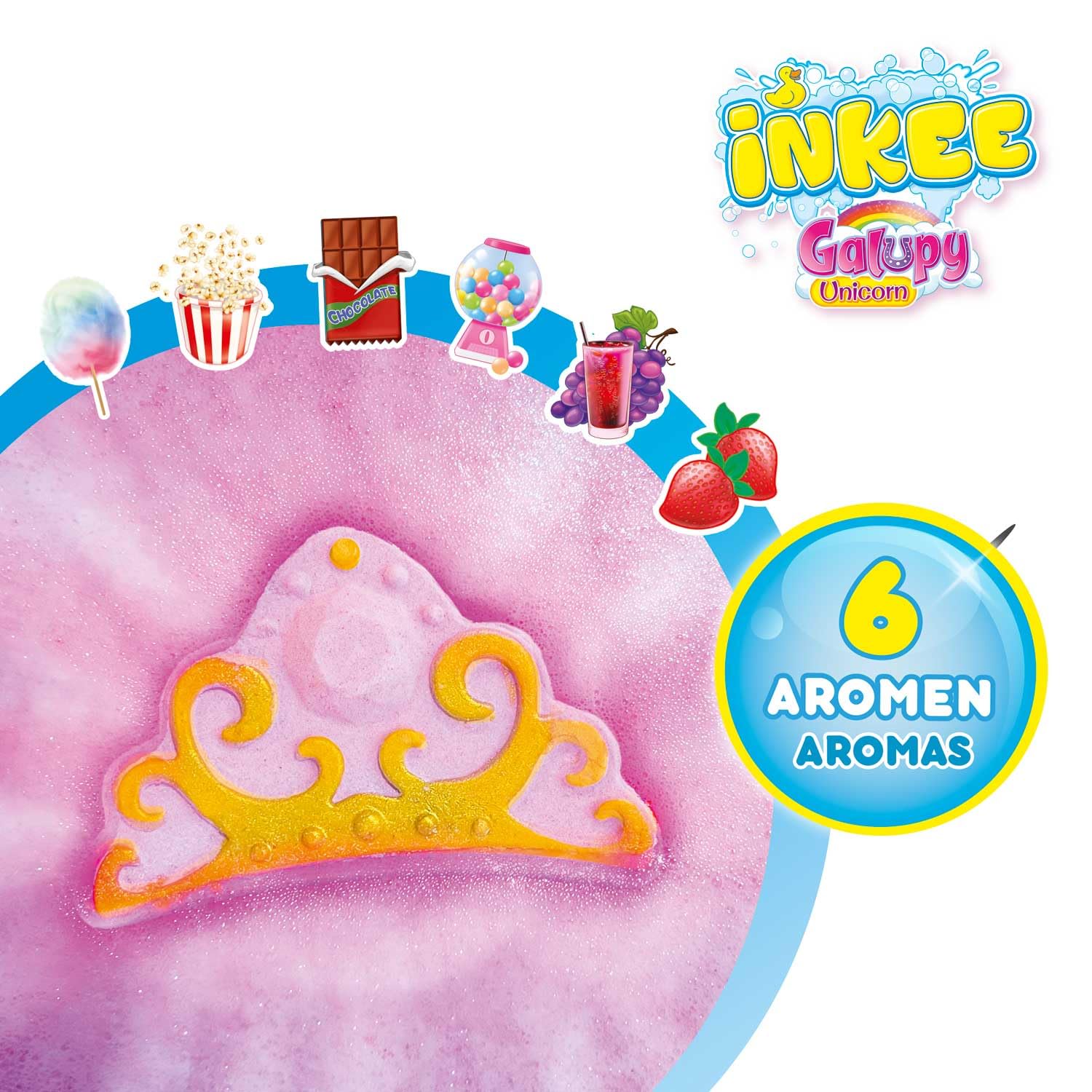 INKEE GALUPY | Coffret de Bain Licorne avec 7 Additifs pour Enfants - Bombes de bain Licorne