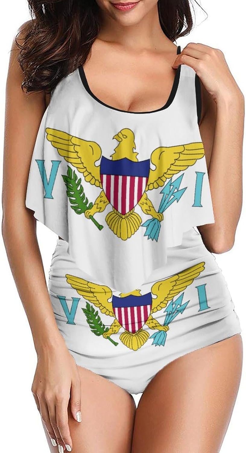 Women's 2 Piece Swimsuit Bolivia Flag Adjustable Strap Swimwear Summer Beach Bathing Suits for Womens