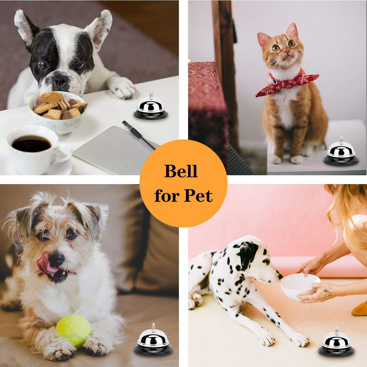 Big Button Desk Call Bells, Safcare Front Desk Service Bells, Made of All-Metal Construction for Office Hotels Schools Restaurants Bar Reception Areas Hospitals and Warehouses(Silver, 2 Pack) : Office Products