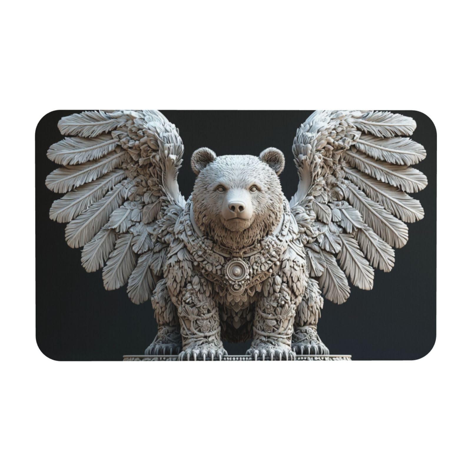 Tapis antidérapant ours avec des ailes lavable pour sécuriser votre sol