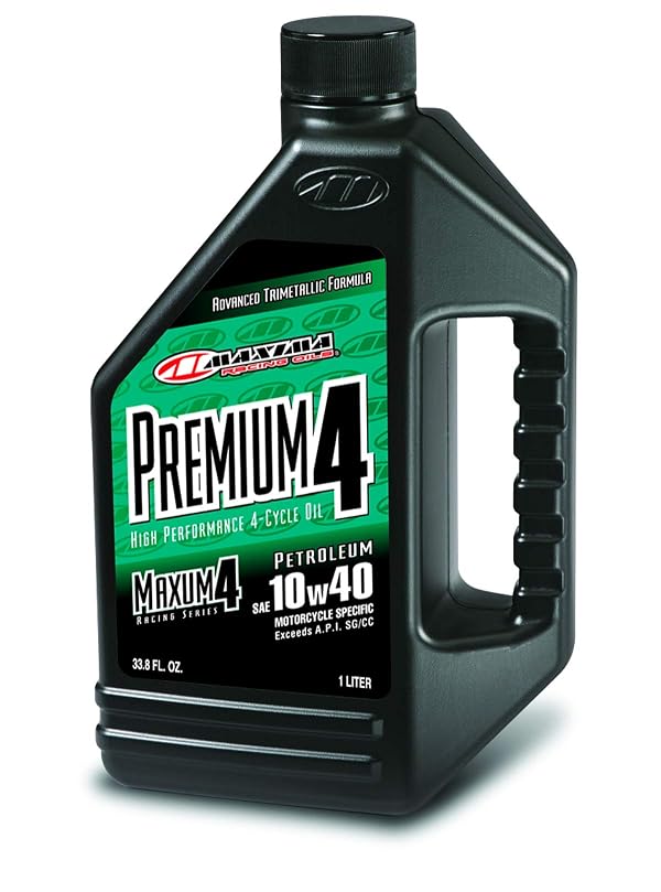 Maxima Racing Oils 34901-2PK Premium4 10w40 Motorcycle Engine Oil 1L Bottle, 2-Pack by Maxima - Used condition - US$15.93