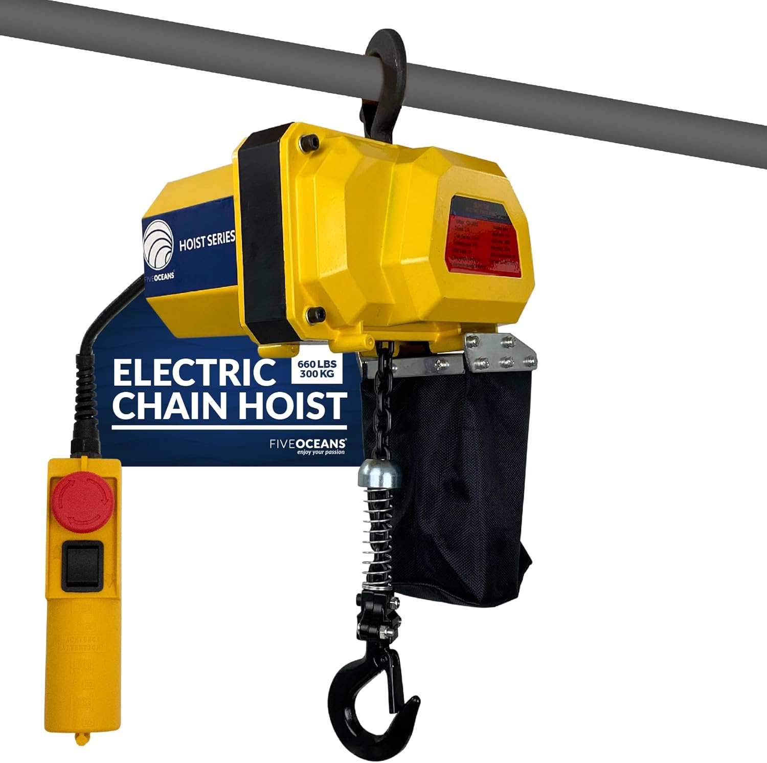 660LBS / 300KG Electric Hoist, 6FT Remote, 120V / 60Hz - FO4438 by Five Oceans