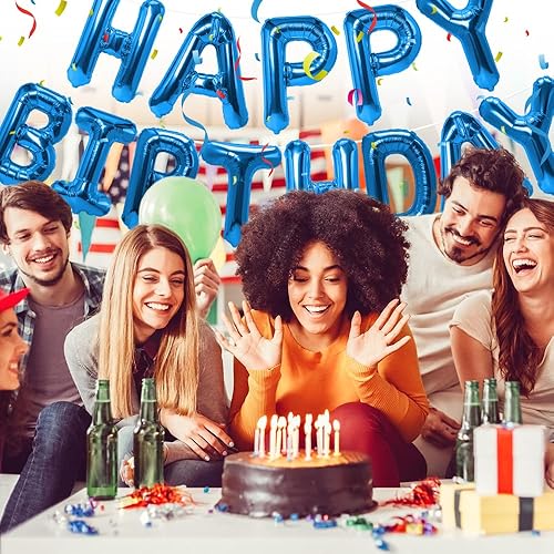 Miniatura 5 de Globo de cumpleaños azul