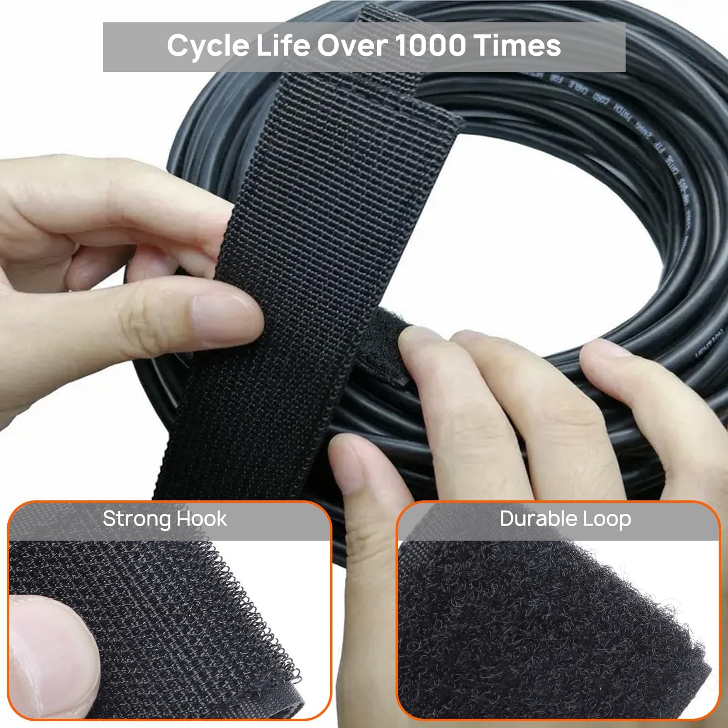 Heavy-Duty Storage Straps - Extension Cord Organizer, Cable Straps, Cord Wrap Keeper for Hoses, Rope, Power Cord, RV Accessories, Workshop and Garage Storage and Organization (10 Pack)