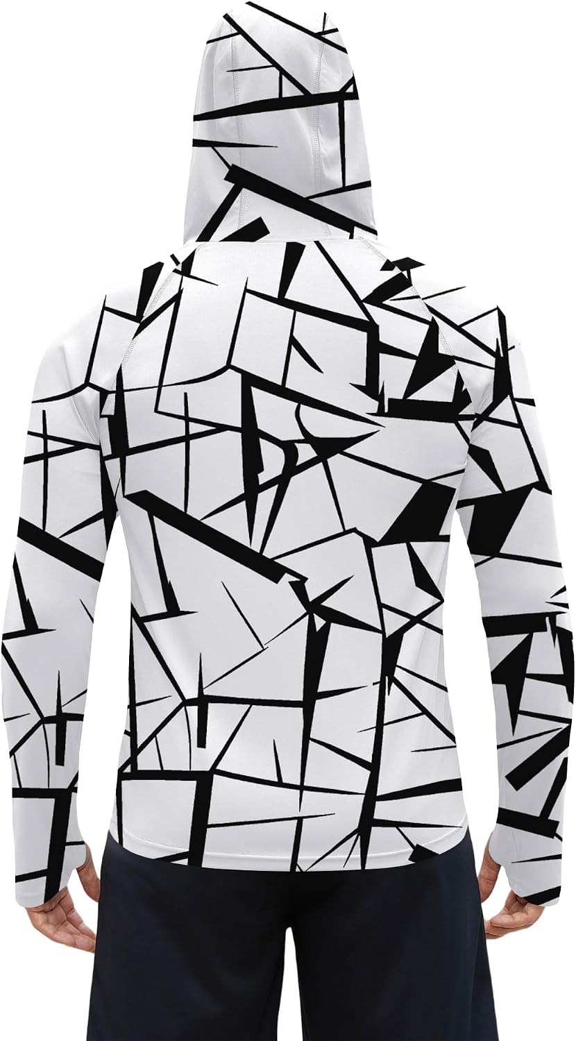 iWoo Men's UPF 50+ Sun Protection Hoodie, True-to-Size Long Sleeve UV SPF Fishing Hiking Shirt, Quick Dry Rash Guard image 5