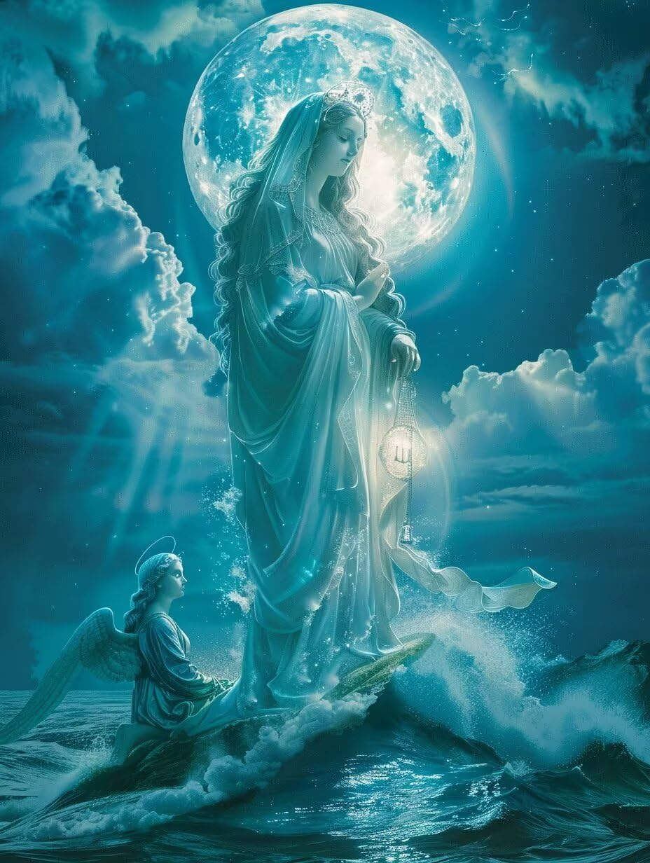 Manualidades pintura con números para decorar el salón con un lienzo de luna de 100x130cm 8