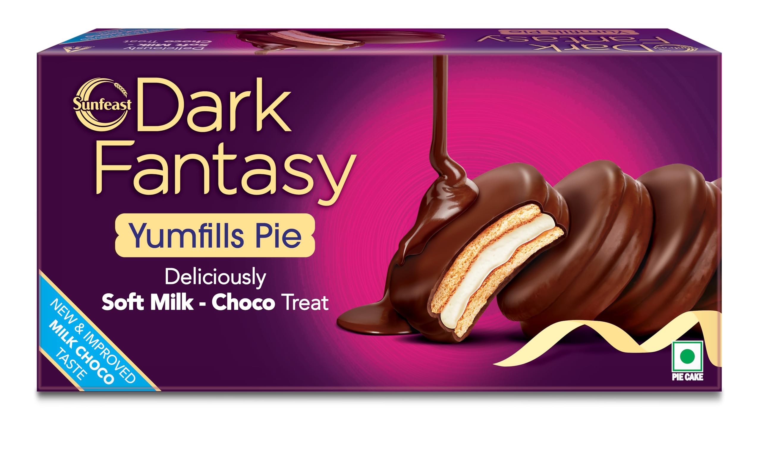 Sunfeast Dark Fantasy Yumfills, 132g, Rich Chocolate Pie Cake