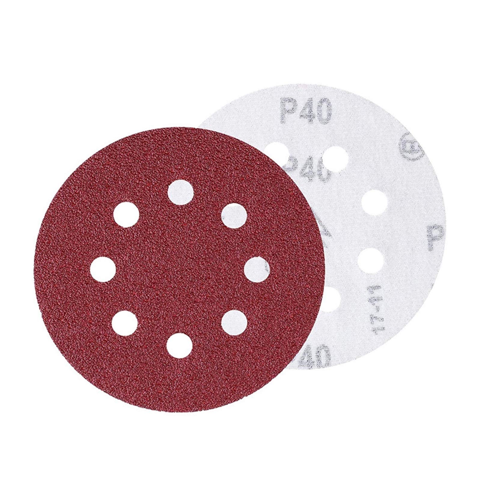 Tarcze szlifierskie Podkładki Tarcza szlifierska 20 szt. 5 cali 125 mm Okrągły papier ścierny Tarcza z 8 otworami Arkusze ścierne Ziarnistość 40-800 Tarcza szlifierska z haczykiem i pętelką Polskie na