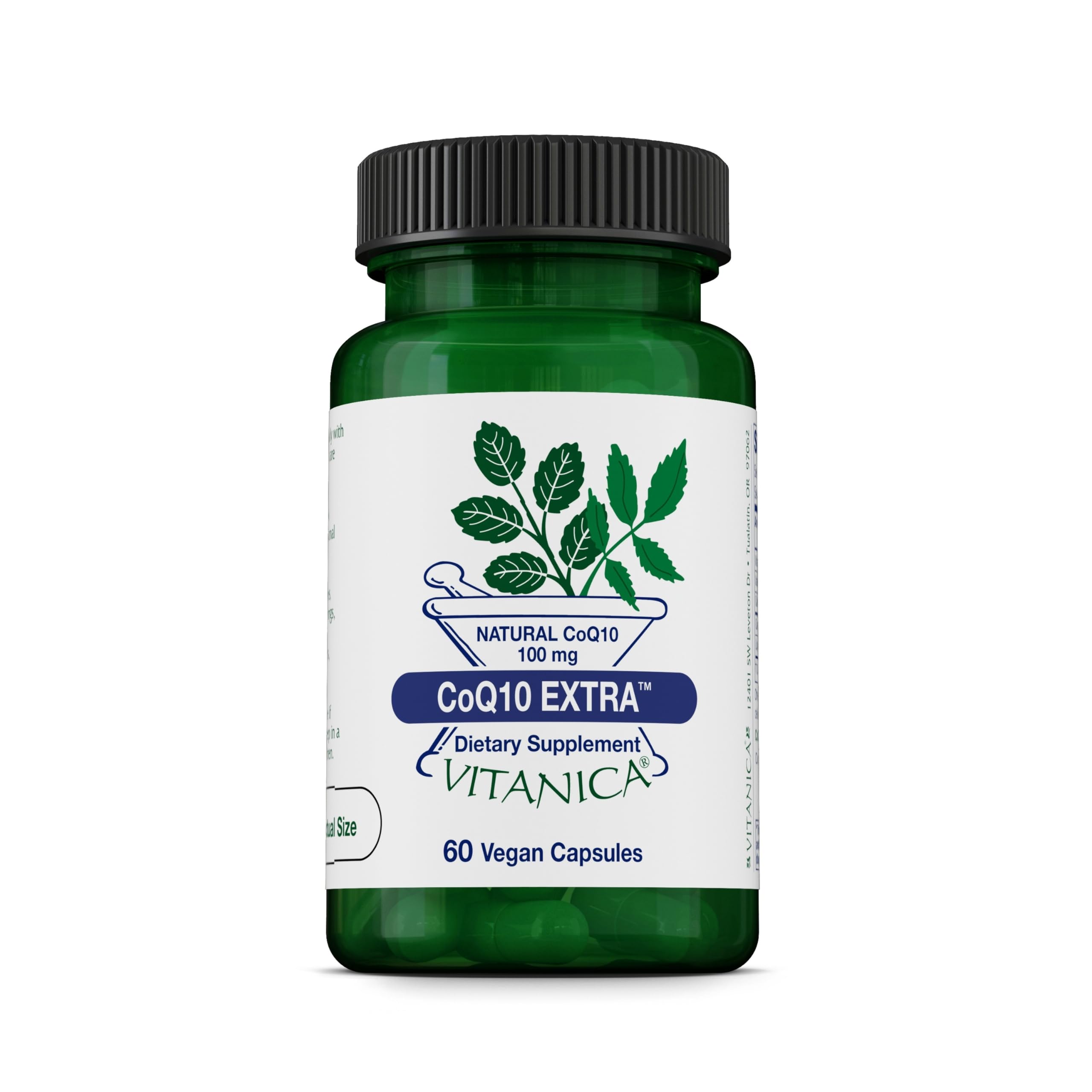 Vitanica CoQ10 Extra, Coenzyme Q10, Vitamins C & E, Vegan, 60 Capsules Pro Logo - 60 Capsules