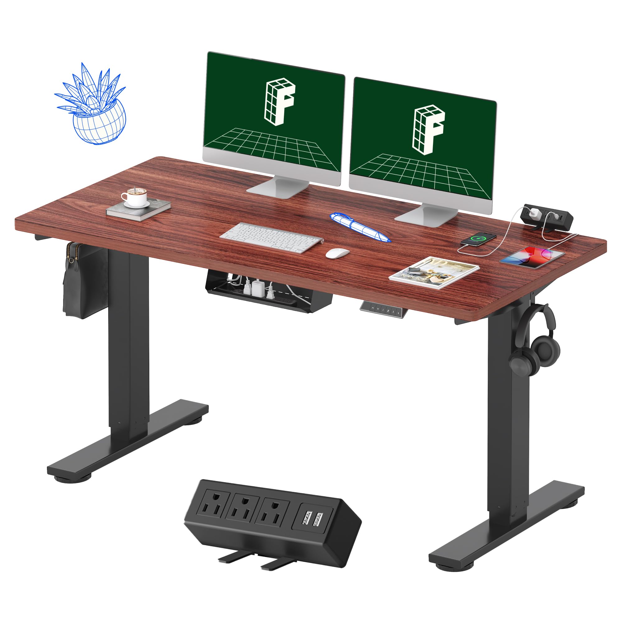 Amazon.com: FLEXISPOT EN2 Whole-Piece Standing Desk with Clamp