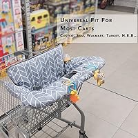 Vista 11 de Funda para carrito de compras para bebé de algodón, lavable a máquina para bebés, niños pequeños, niños o niñas, grandes (lindas)