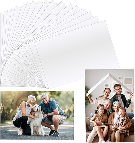 Therwen 30 piezas de letreros de fotos de metal de sublimación en blanco de 8 x 10 pulgadas, hoja de aluminio, tablero de fotos de sublimación
