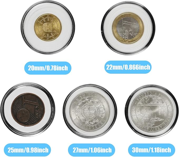 Ckhoid 360 cápsulas para monedas de 30mm, organizador plástico miniatura 5