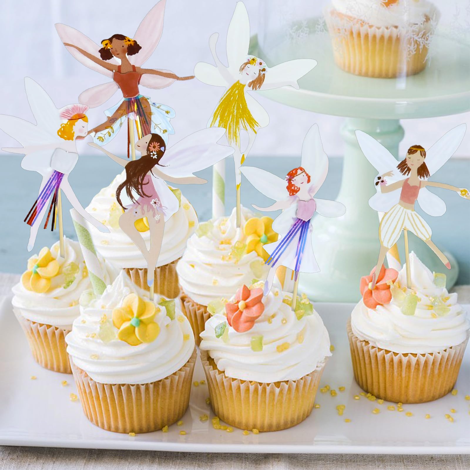 Benaton 42 Pezzi Topper Torta Compleanno Bimbo, Torta Toppers Fiocco di Neve, Ca