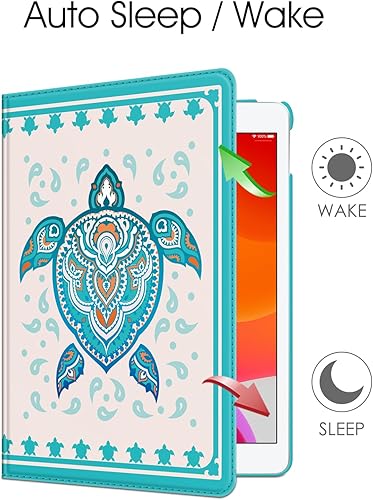 Vista 18 de Fintie - Funda giratoria para iPad de 9ª generación / 8ª generación / 7ª generación, de 10.2 pulgadas, funda giratoria en 360 grados, funda Azul