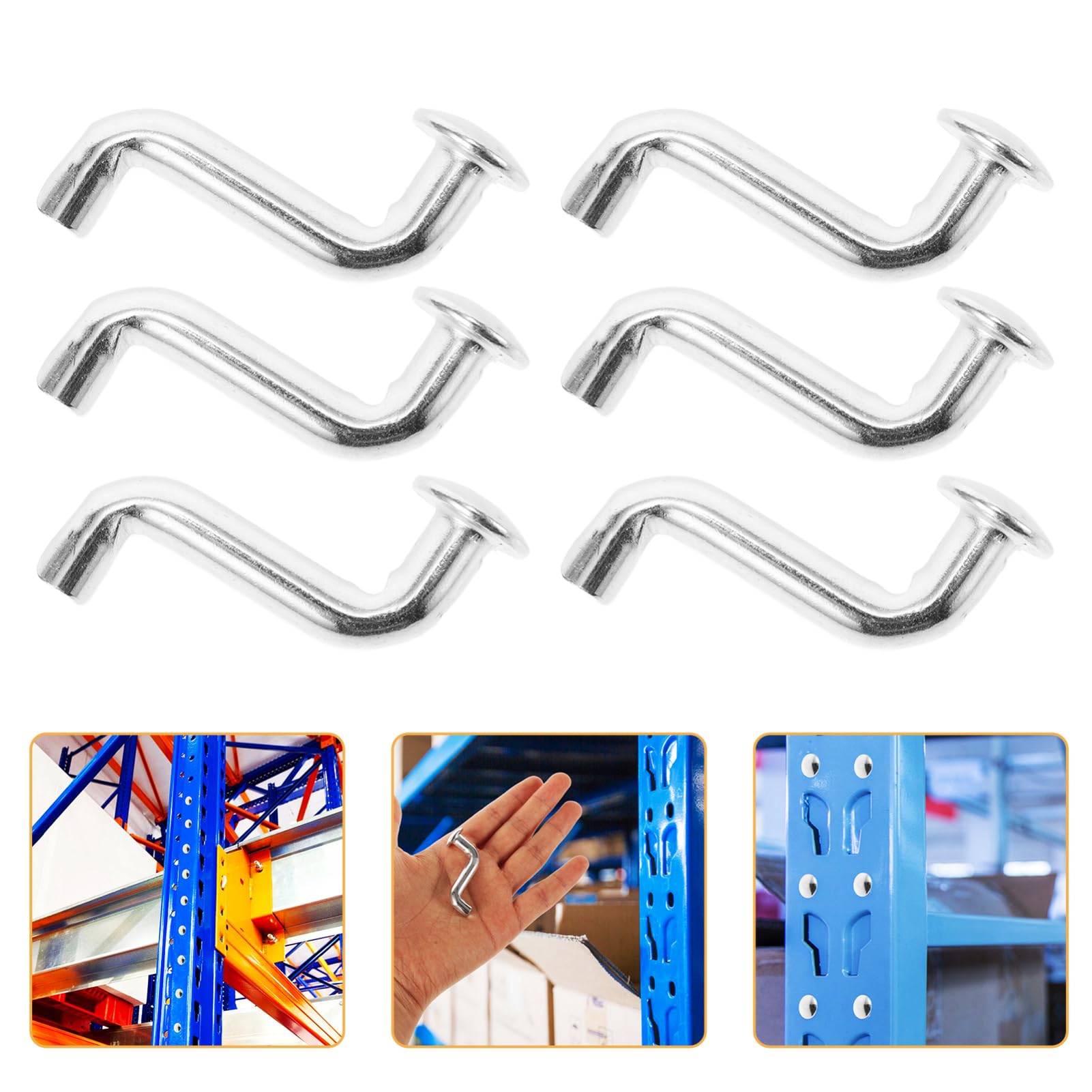 OUNONA Goupilles de Verrouillage pour Système D'étagères Fiable Tête Plate S en Métal Argenté 50pcs Diamètre 7 Mm Clips de Sécurité Robustes pour Rayonnage à Palettes