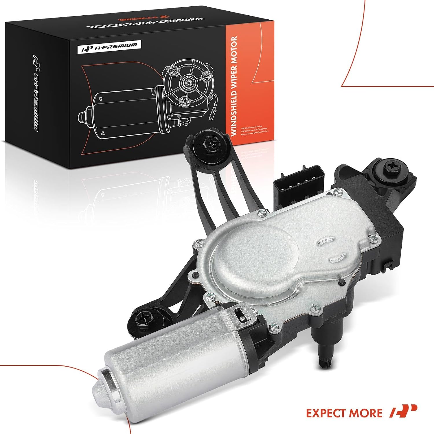 A-Premium Rear Windshield Wiper Motor Compatible with Chevrolet Traverse 2009-2017