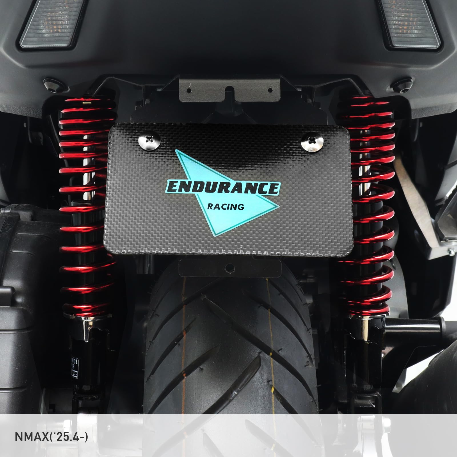 ★☆エンデュランス　リアサスペンション　335mm NMAX PCX シグナス Amazon | エンデュランス バイク リア サスペンション 黒ボディ 赤