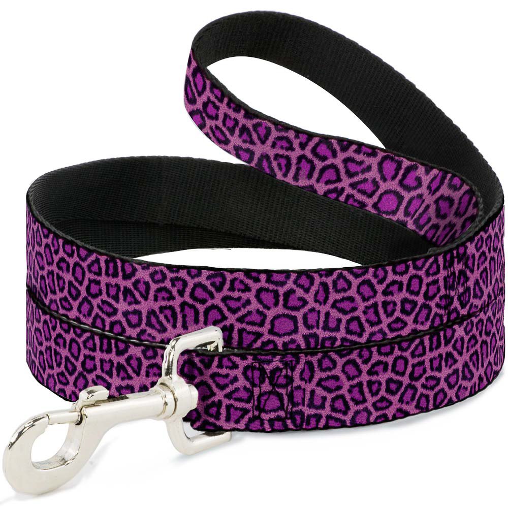 Laisse pour chien large Léopard Rose Fuchsia Buckle Down 6 pieds