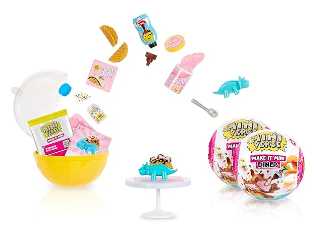 MGA's Miniverse Make It Mini Diner Series 4 (2 Pack), Mini Collectibles - Mystery Blind Packaging, DIY, Resin Play, Replica Food, NOT Edible, Collectors, 8+ - Pack of 2