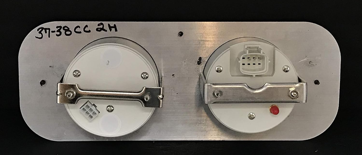 1937 1938 Chevy Car 3 3/8" Quad Style GPS Gauge Dash Cluster Panel White