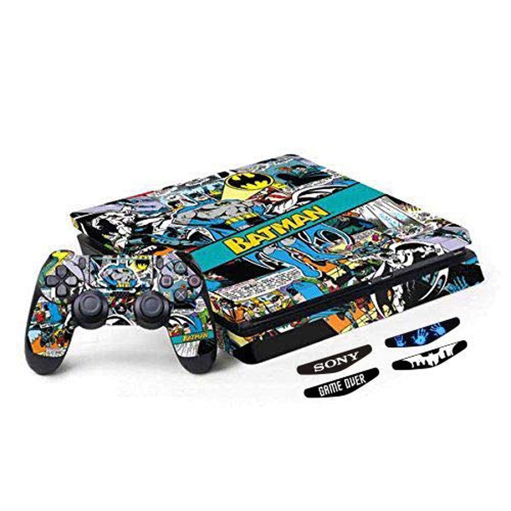 Elton Batman Comic Book Theme 3M Skin Sticker Cover for PS4 Slim Console and Controllers Full Set Console Decal Stickers for Front & Back 4 Led bar Decal +2 Controller Decal Cover (B08WL6X8SJ) Amazon Price History, Amazon Price Tracker