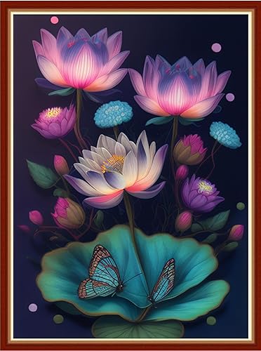 Miniatura 58 de Redxing Kits de punto de cruz estampados, kit de bordado para principiantes y adultos, gama completa de patrones de bordado, kits de iniciación