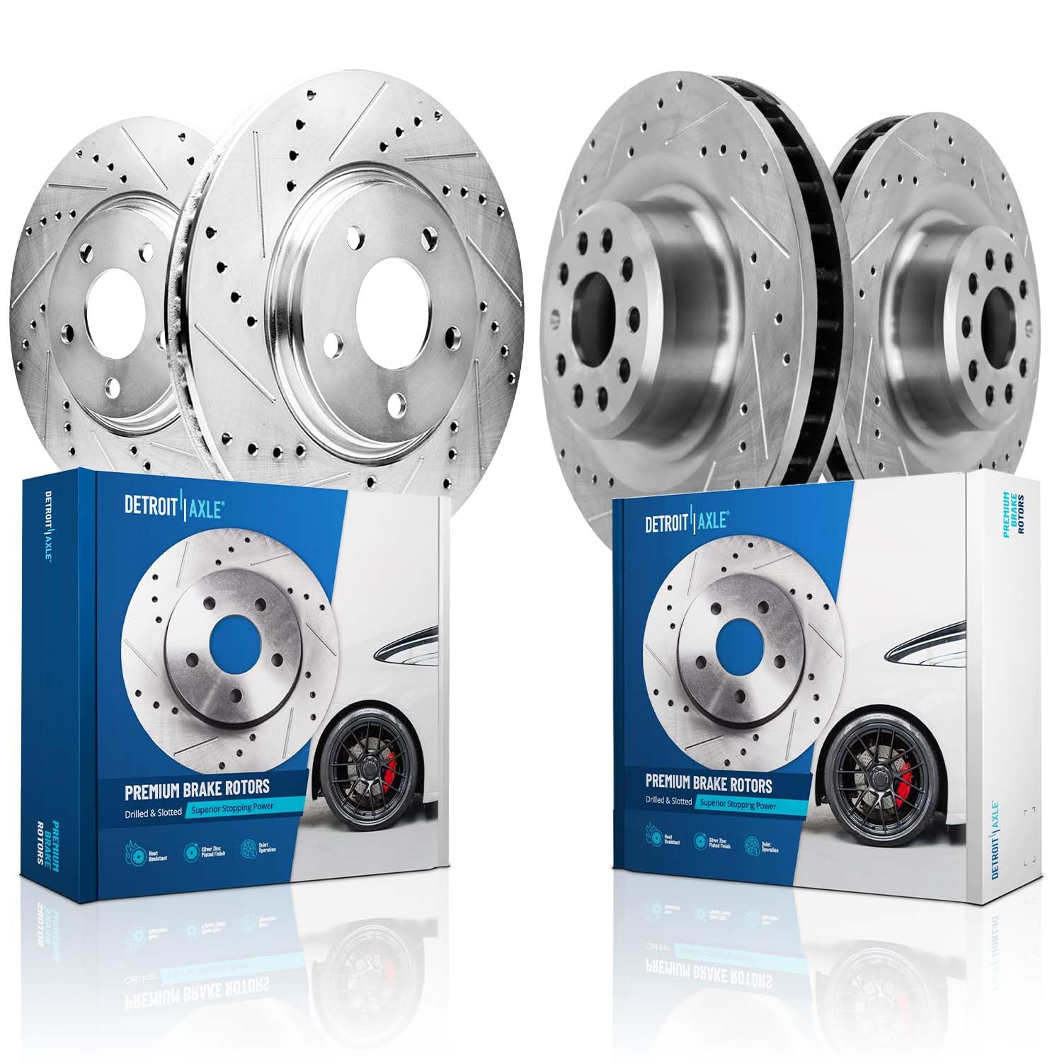 Detroit Axle - Brake Rotors for 2016-2021 Tesla Model S Model X