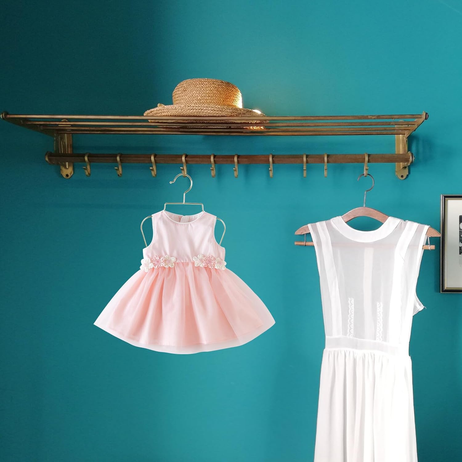 Metal Clothes Hangers and Newborns, Gold ’s Swimsuit and Bikini Display Hanger, Clothes Organizer for Nursery and Closet Storage