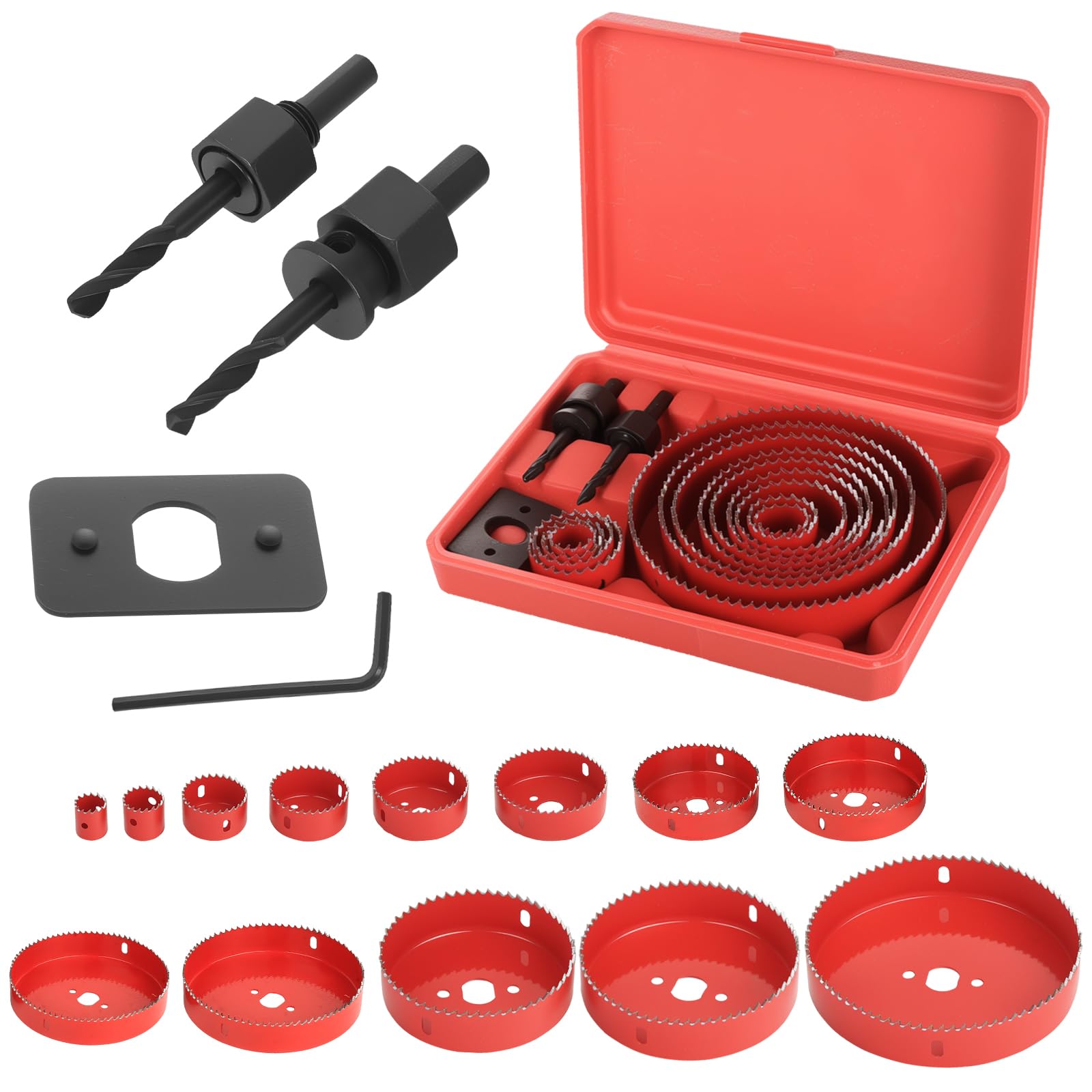 Coronas para Madera - Juego de 17 Piezas para Taladrar de 19 a 127 mm