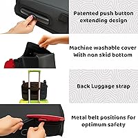 Vista 4 de BubbleBum Teleport Backless Booster Car Seat, Kids Booster Seat for Car 40-100 lbs, Telescopic Portable Carseat, Ideal for Everyday Use and Foldable